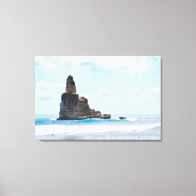 Blå havstack Karst landskapsfoto Indonesien Canvastryck (Framsida)