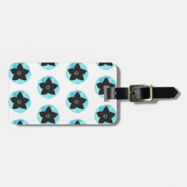 Blå Hawaiianska blomman Bagagebricka