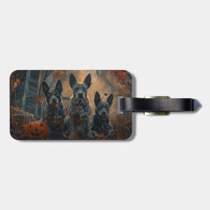 Blå Heeler Halloween Natt Doggy Delight Bagagebricka