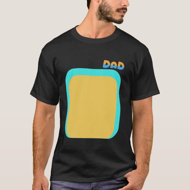 Blå Heeler Hund Pappa Halloween-familjens matchnin T Shirt (Framsida)