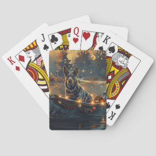 Blå Heeler-julfesten - resa Casinokort