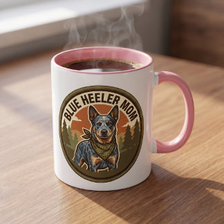 Blå Heeler-Mamma Kaffemugge | Nötkreatur Hund Mamm Mugg