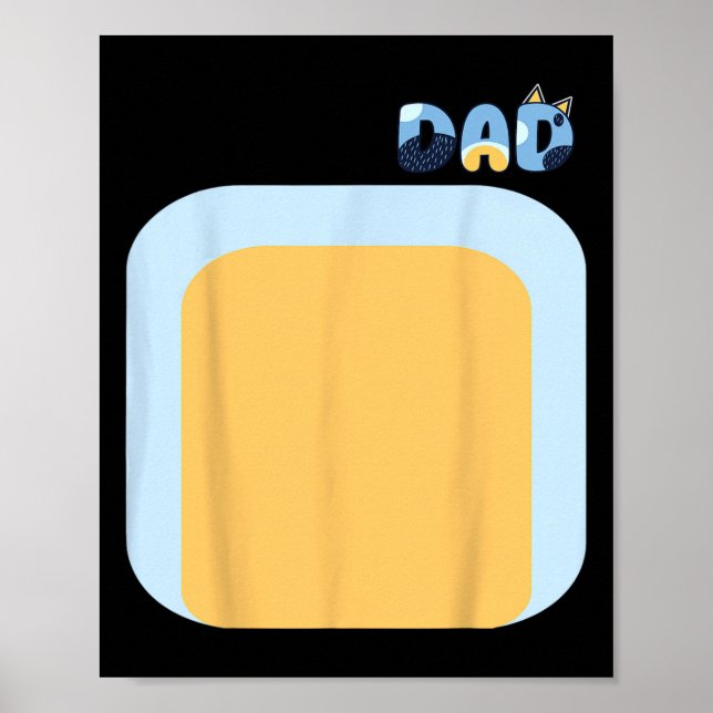 Blå Heeler Pappa-matchande familjekostnader Diy H Poster (Framsidan)