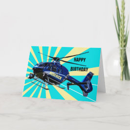 Blå helikopter kort