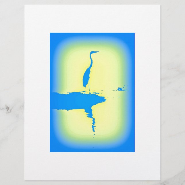 blå heron (Framsida)