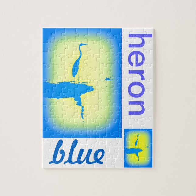 blå heron pussel (Vertikal)