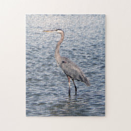 Blå Heron vatten puzzle Pussel