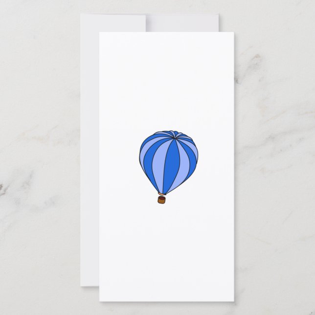 Blå Hett Luft Ballon Tecknad (Framsida)
