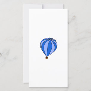 Blå Hett Luft Ballon Tecknad