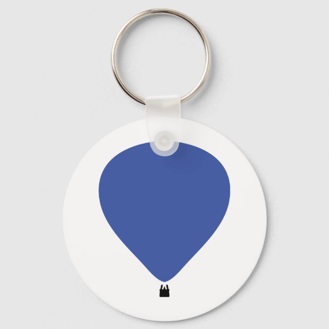 blå hett-luft-ballonkon nyckelring (Framsida)