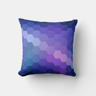 Blå Hexagon Chevron-mönster Kudde