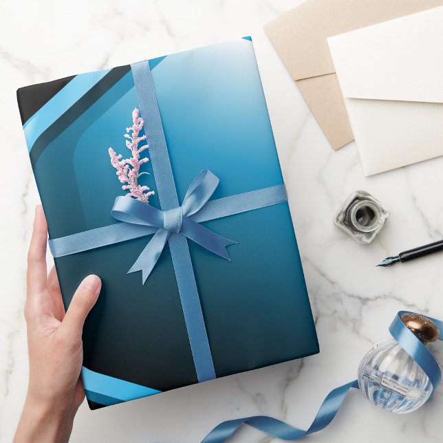 Blå hexagonomformning Papper Presentpapper (Skapare uppladdad)