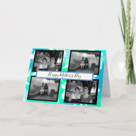 Blå Hibiscus och Foton Mors dag Kort