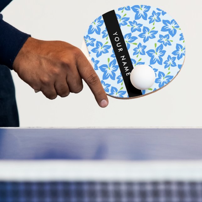 Blå Hibiskus, Blå Blommor, Ditt Namn Pingisracket (Insitu)