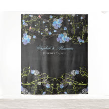 Blå Hibiskus & Svalornas Blommiga Vigseldekoration