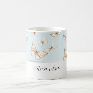 Blå himlar & fjärilar kaffemugg