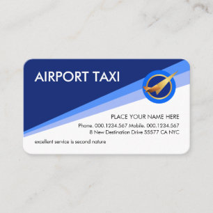 Blå Himlar Flygtaxi Startar Visitkort