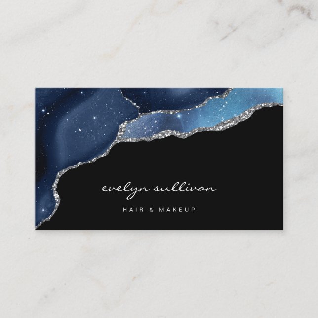 blå himmel agate visitkort (Framsida)