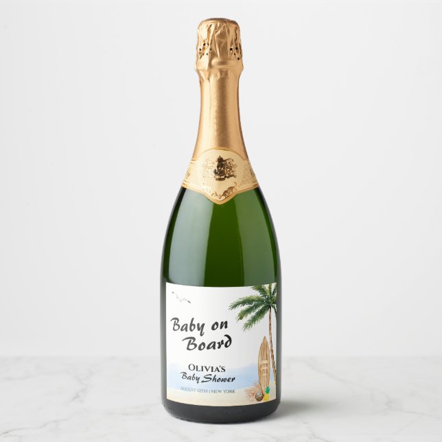 Blå himmel Baby ombord på Surfan Beach babyskor fö (Framsida)