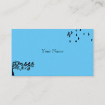 Blå himmel Birds Träd Lämnar Silhouette Nature