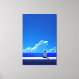 Blå himmel canvastryck