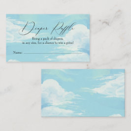 Blå himmel Cloud Diaper Raffle-kort Visitkort