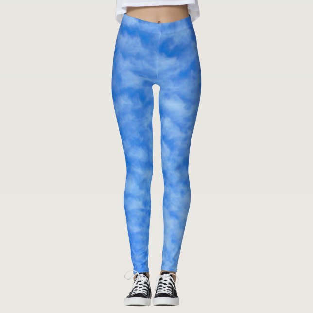 Blå himmel Cloud Leggings (Framsida)