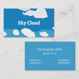 Blå himmel Cloud Visitkort