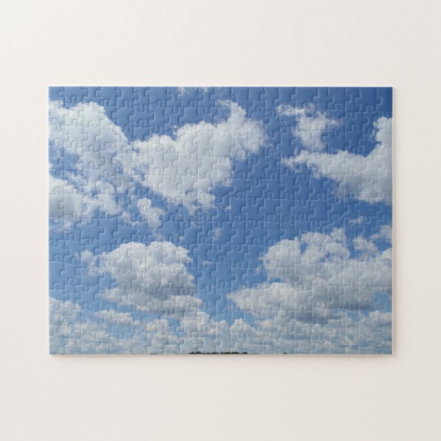 Blå himmel Clouds Kreativ Mönster Jigszawa Puzzle Pussel (Horisontell)