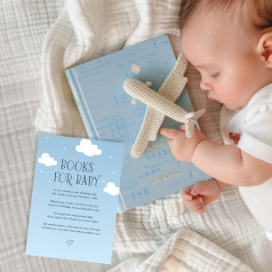 Blå himmel Clouds Stars Bokar för Baby Tilläggskort