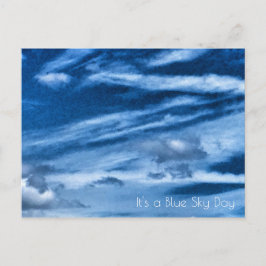 Blå himmel-dagen vykort