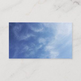 Blå himmel disiga moln foto visitkort