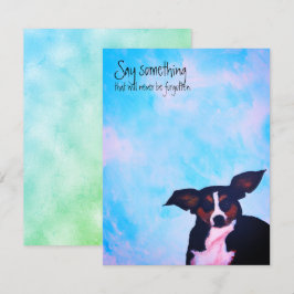 Blå himmel Doggie Blank Card