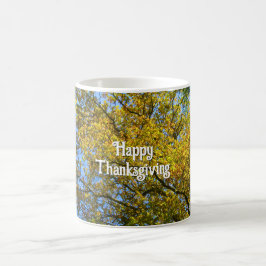 Blå himmel Fall Foliage - Thanksgivingen Personlig Kaffemugg