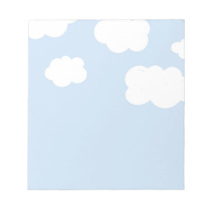 Blå himmel, fluffy White Clouds Anteckningsblock