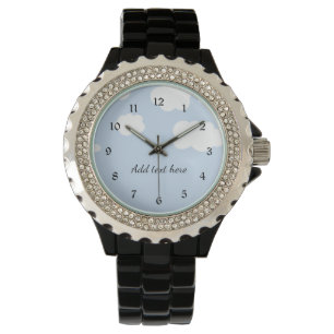 Blå himmel, Fluffy White Clouds-mall Armbandsur