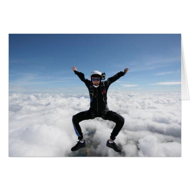 Blå himmel för alltid hälsningskort (Framsidan Horizontal)