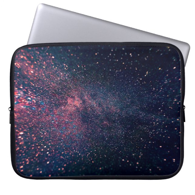 Blå himmel fylld med stjärnor laptop fodral (Framsidan)