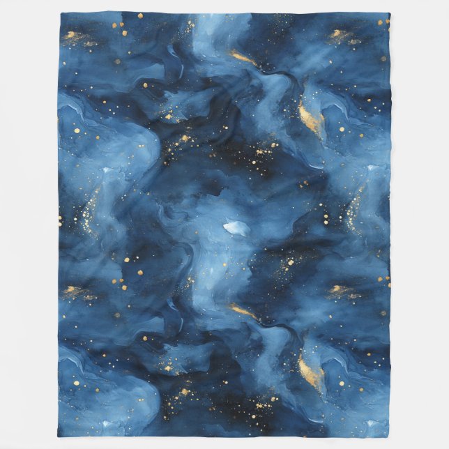 Blå himmel galax   fleecefilt (Framsidan)