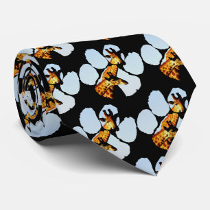 Blå himmel Giraffes Footprint Neck Tie Slips