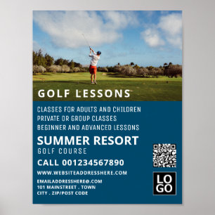 Blå himmel, GoIf Lesson Advertising Poster