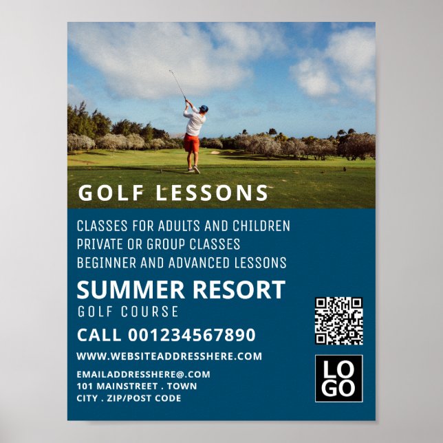 Blå himmel, GoIf Lesson Advertising Poster (Framsidan)