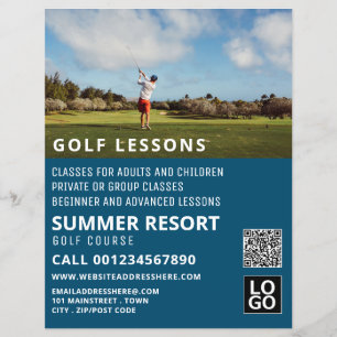 Blå himmel, GoIf Lesson Reklam Flyer