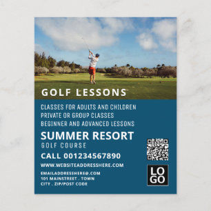 Blå himmel, GoIf Lesson Reklam Flyer