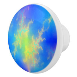 Blå himmel & Golden Gult Blixt Bolts Knopp