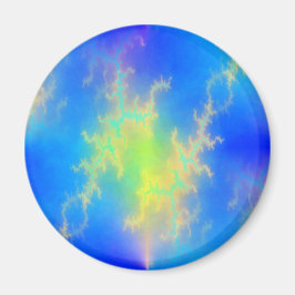 Blå himmel & Golden Gult Blixt Bolts Magnet