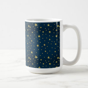 Blå himmel Golden Stars Kaffemugg