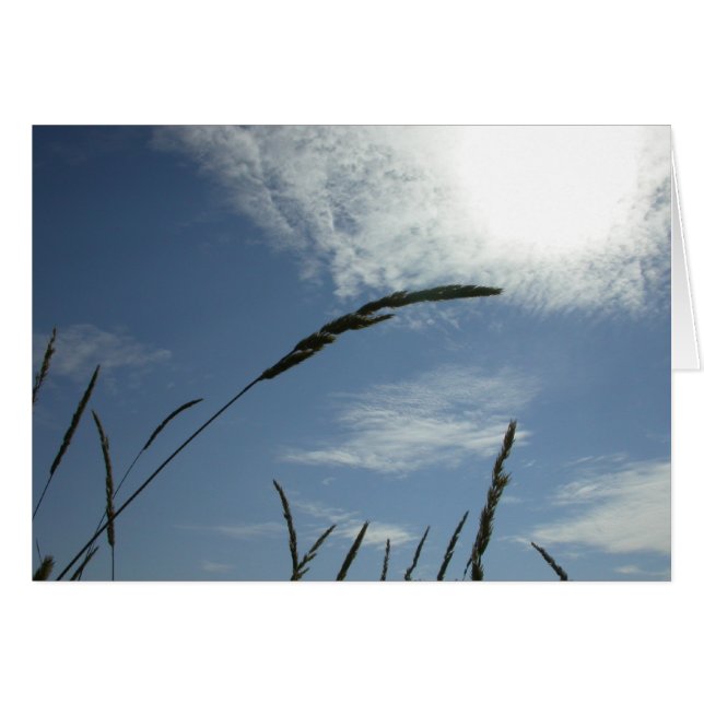 Blå himmel hälsningskort (Framsidan Horizontal)