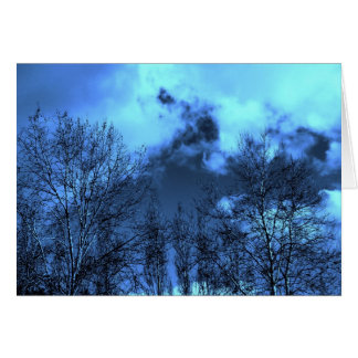 Blå himmel hälsningskort