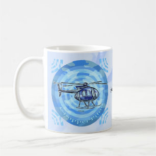 Blå himmel Helicopter mugg